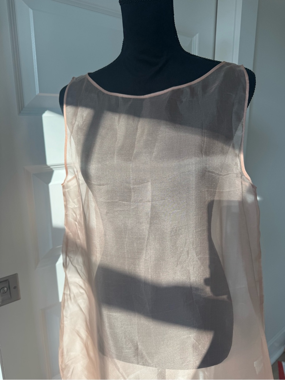 New Eileen Fisher Washed Silk Organza Layering Dress size M - Picture 6 of 11